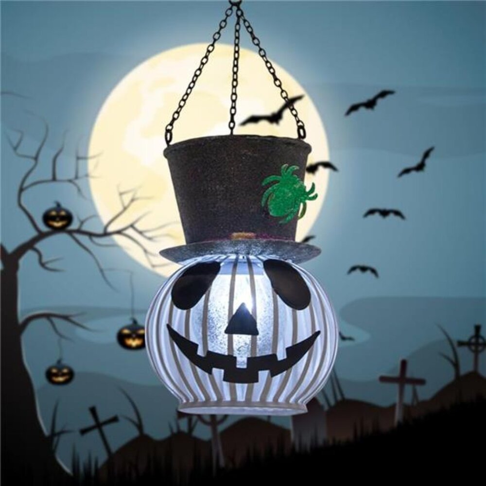 Halloween Lanterns Outdoor Waterproof, 6 Colors Changing Hanging Halloween Solar